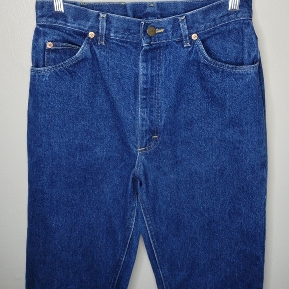Vintage 80s Lee Women's Size 11 Mom Jeans Blue 100% Cotton Denim 28x34 Made USA - Picture 5 of 9